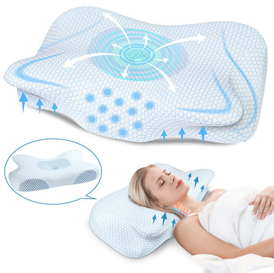 Memory Foam Butterfly Horn Pillow Sleep Neck Pillow Zero Pressure
