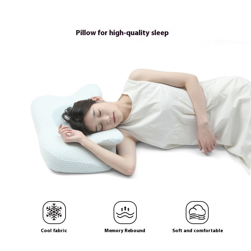Memory Foam Butterfly Horn Pillow Sleep Neck Pillow Zero Pressure