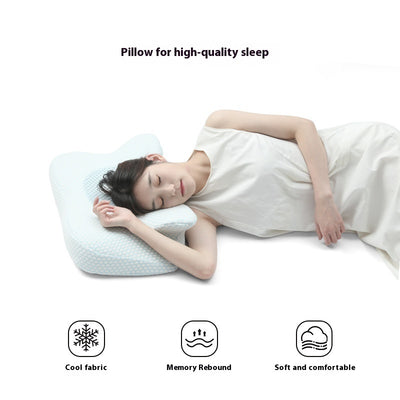 Memory Foam Butterfly Horn Pillow Sleep Neck Pillow Zero Pressure